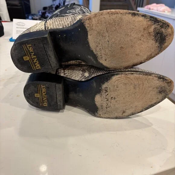 Top Quality Dan Post Python Skin Cowboy Boots - Picture 4 of 8